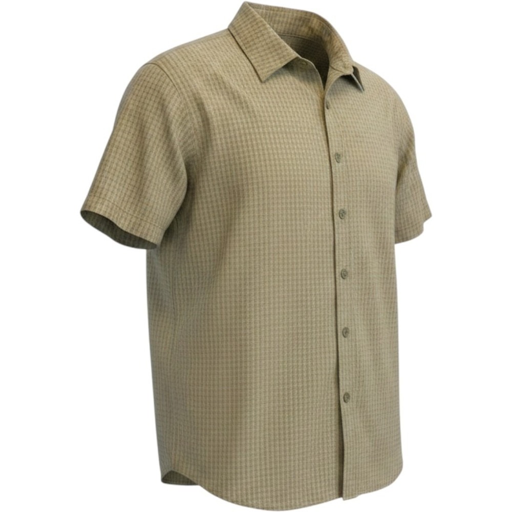 Orvis Men's Large Green Plaid Short Sleeve Outdoor Travel Fishing Shirt L